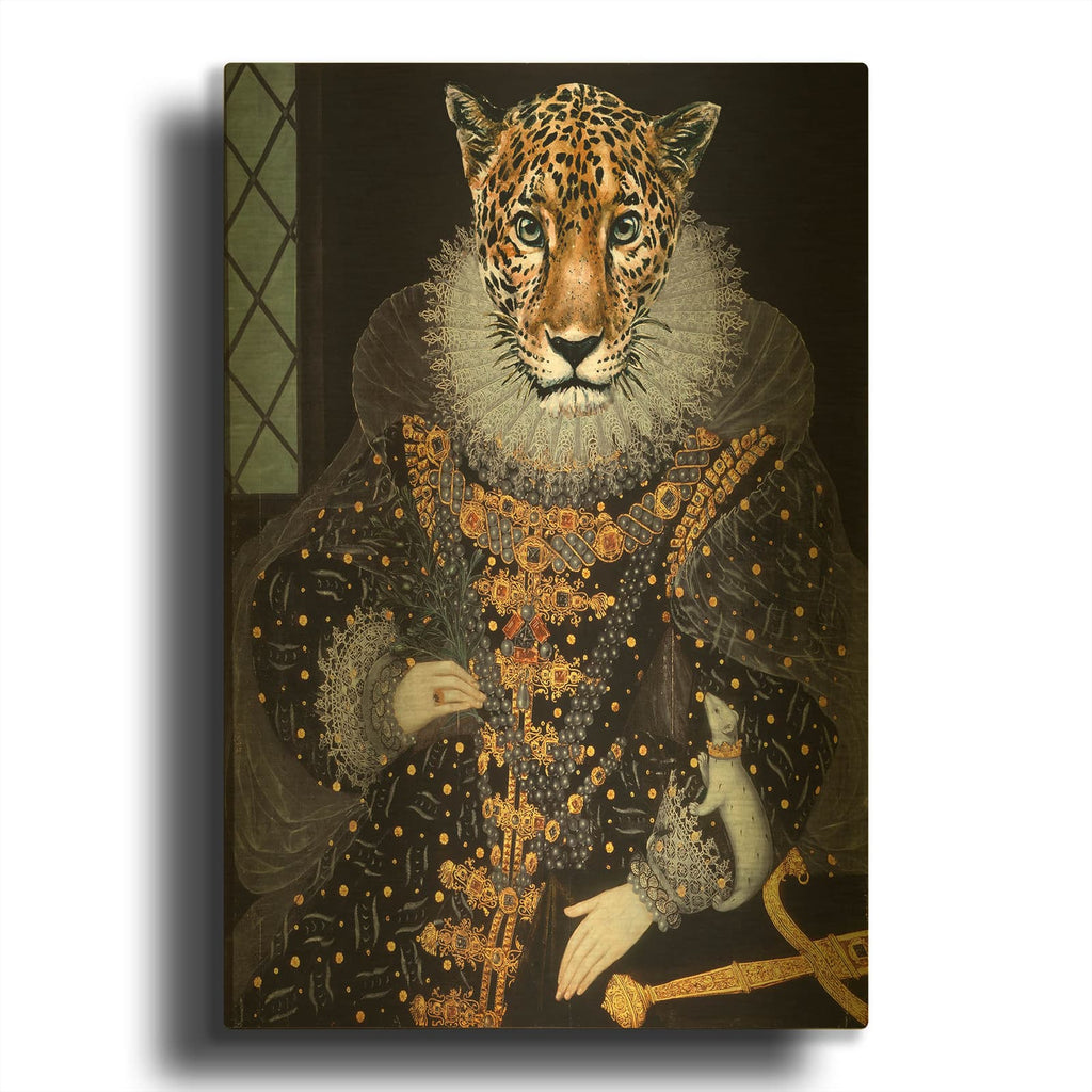 'Lady Leopard' By Irena Orlov Gold Metal Wall Art
