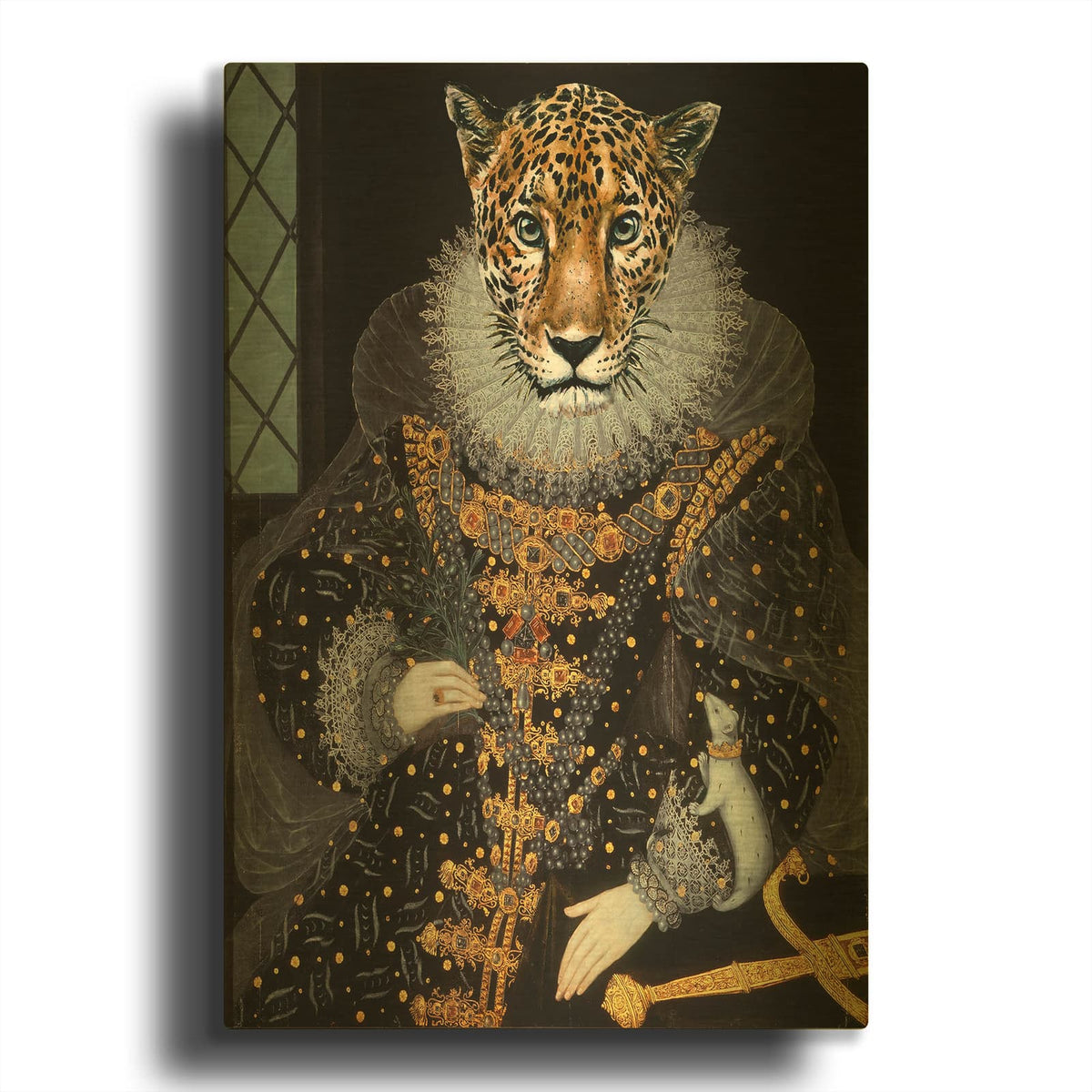 'Lady Leopard' By Irena Orlov Gold Metal Wall Art