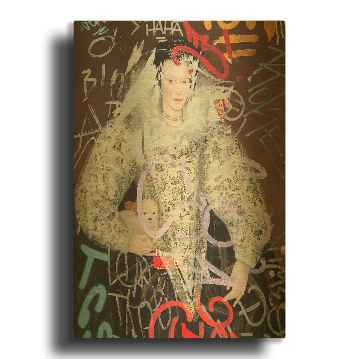 'Younger Portrait of a Lady' By Irena Orlov Gold Metal Wall Art