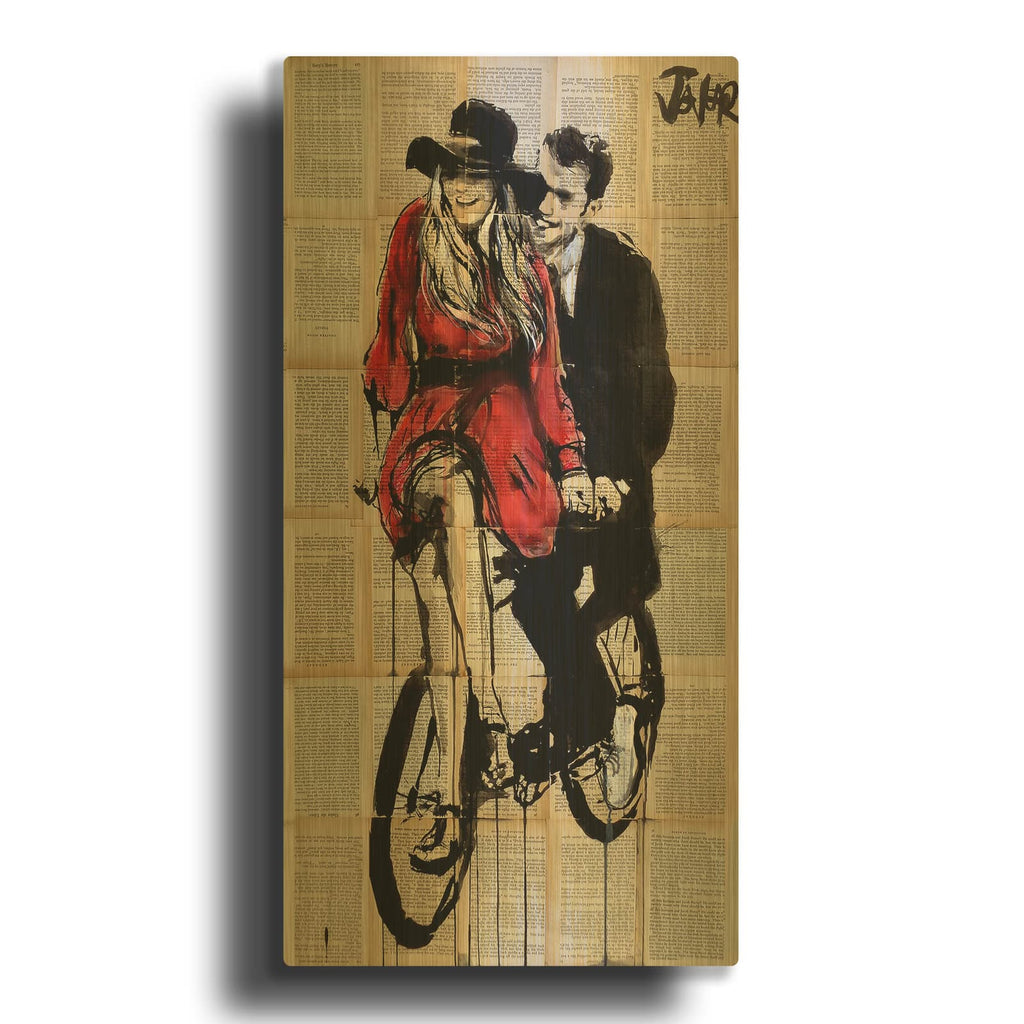 'Days In Bliss' By Loui Jover Gold Metal Wall Art