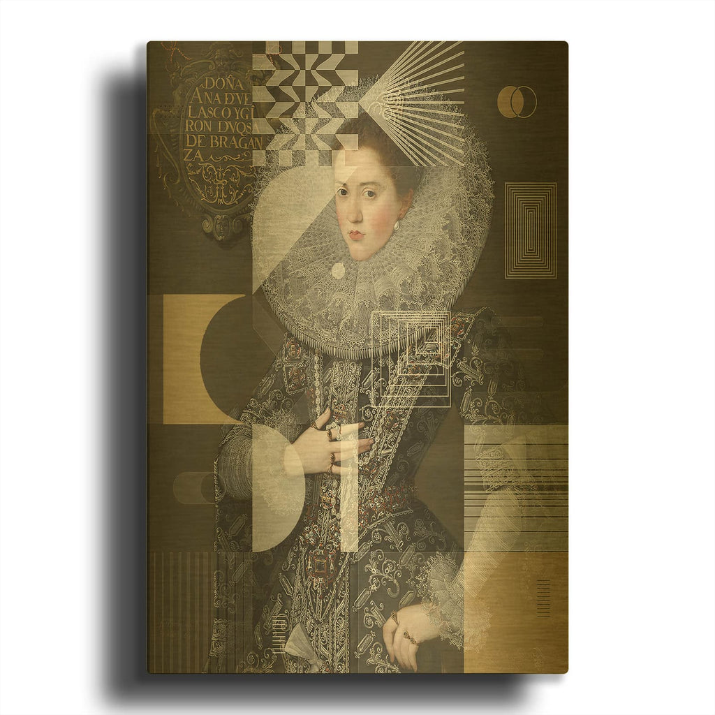'Doña Ana de Velasco y Girón 2' By Irena Orlov Gold Metal Wall Art