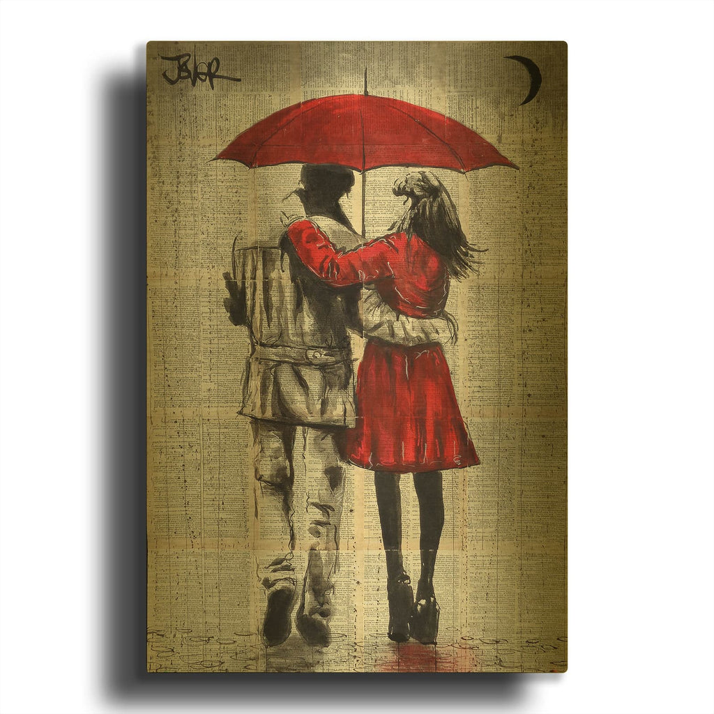 'Fall' By Loui Jover Gold Metal Wall Art