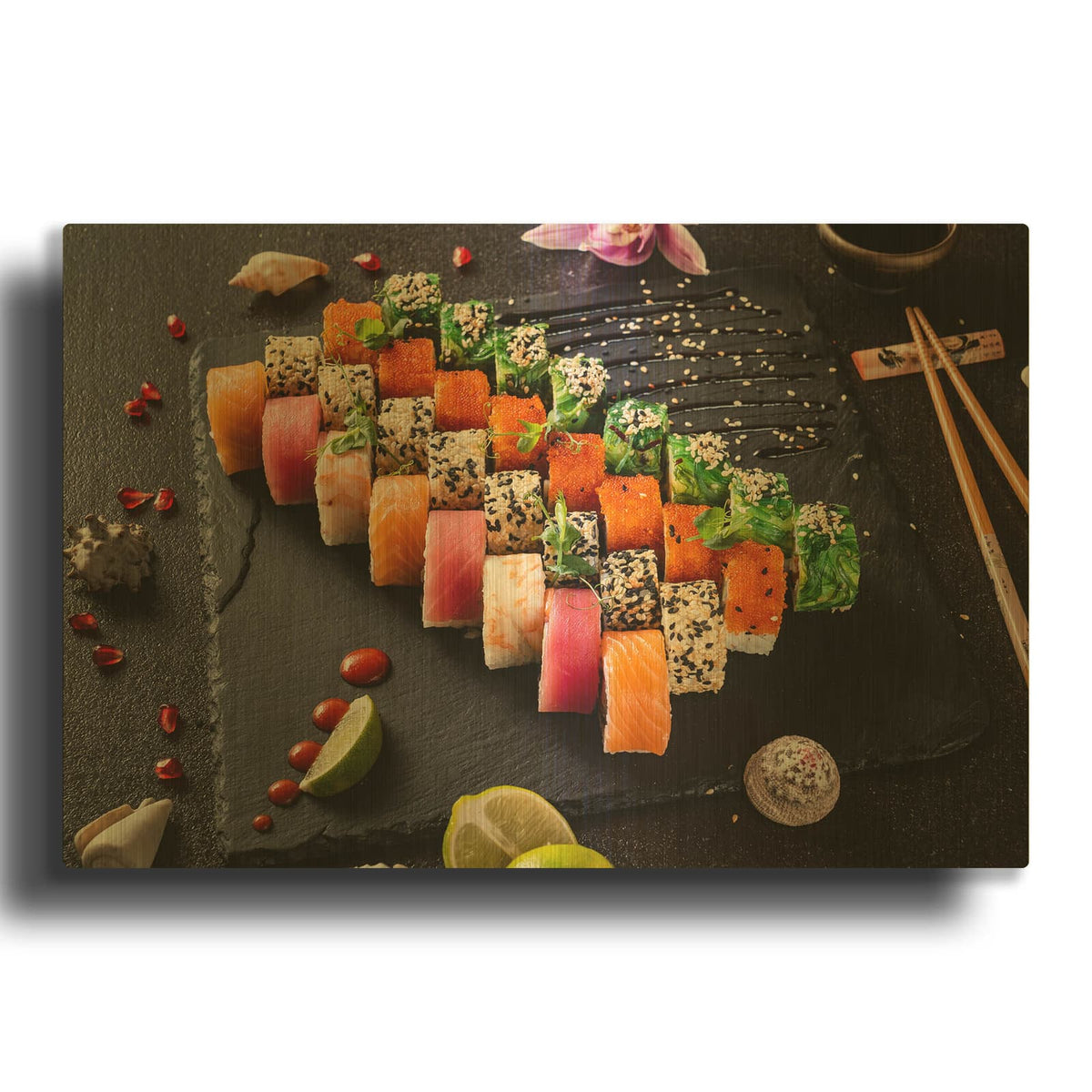 'Sushi Board' By Luxe Gold Metal Wall Art