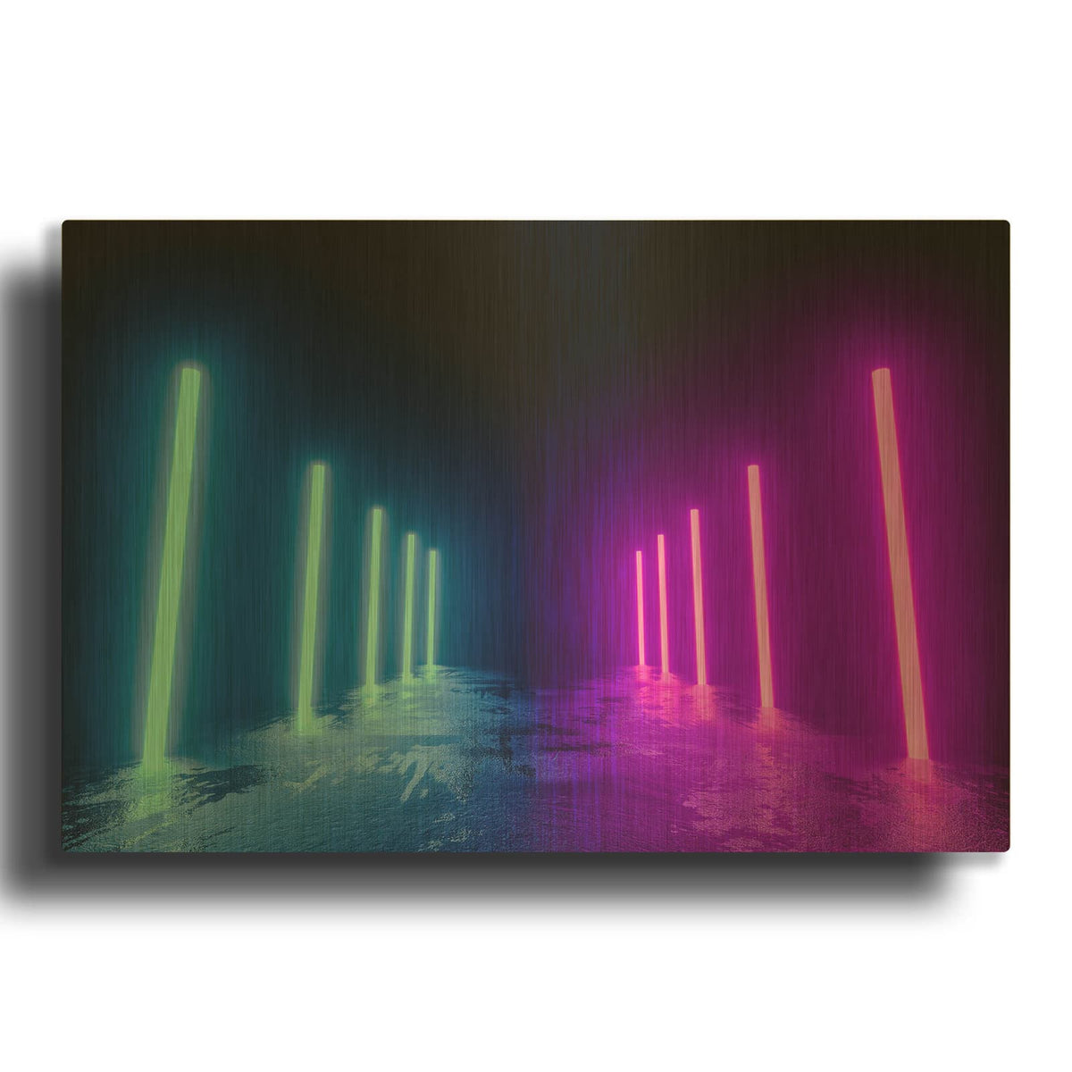 'Neon Runway' By Luxe Gold Metal Wall Art
