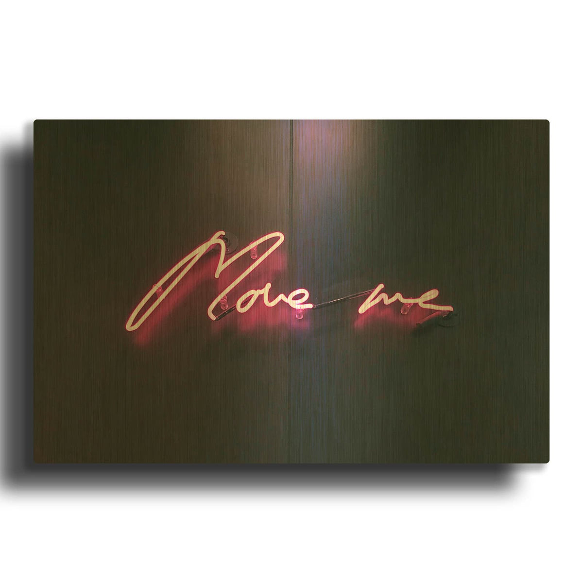 'Move Me In Neon Pink' By Luxe Gold Metal Wall Art