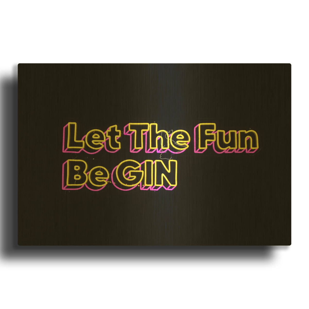 'Let The Fun Be Gin' By Luxe Gold Metal Wall Art