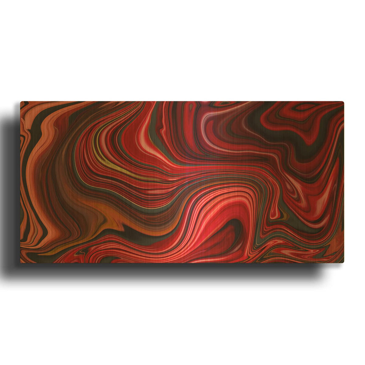'Cherry Marble' By Luxe Gold Metal Wall Art