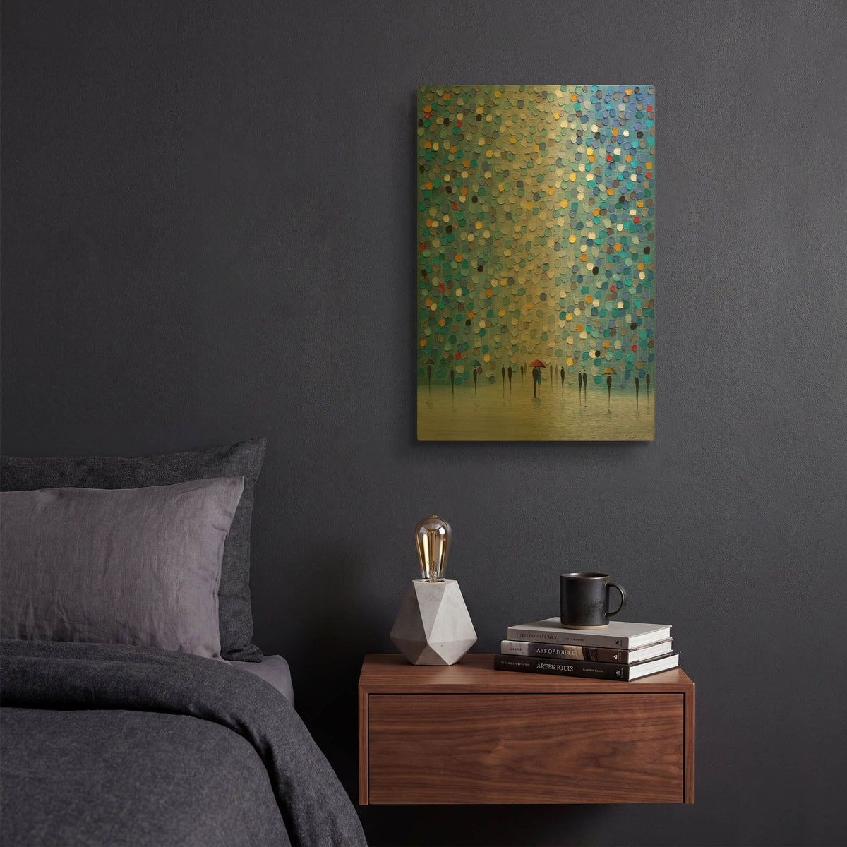 'Blue Heaven' By Ekaterina Ermilkina Gold Metal Wall Art