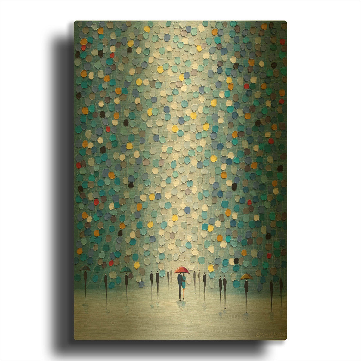 'Blue Heaven' By Ekaterina Ermilkina Gold Metal Wall Art