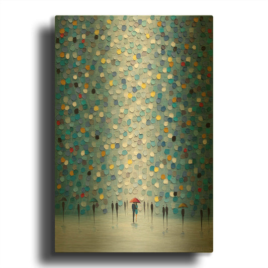 'Blue Heaven' By Ekaterina Ermilkina Gold Metal Wall Art