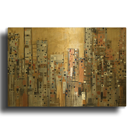 'Golden Sky' By Ekaterina Ermilkina Gold Metal Wall Art