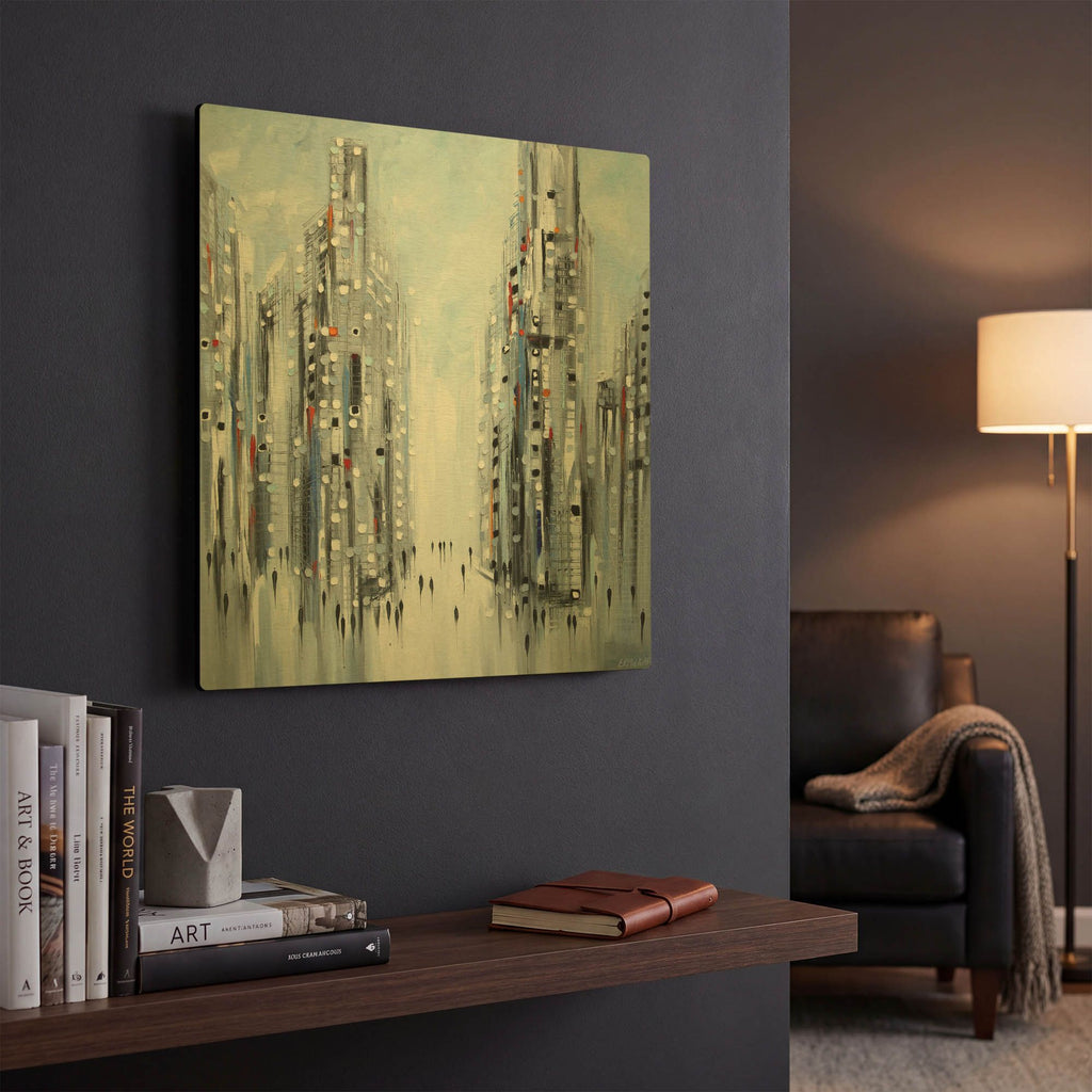 'Jam City' By Ekaterina Ermilkina Gold Metal Wall Art