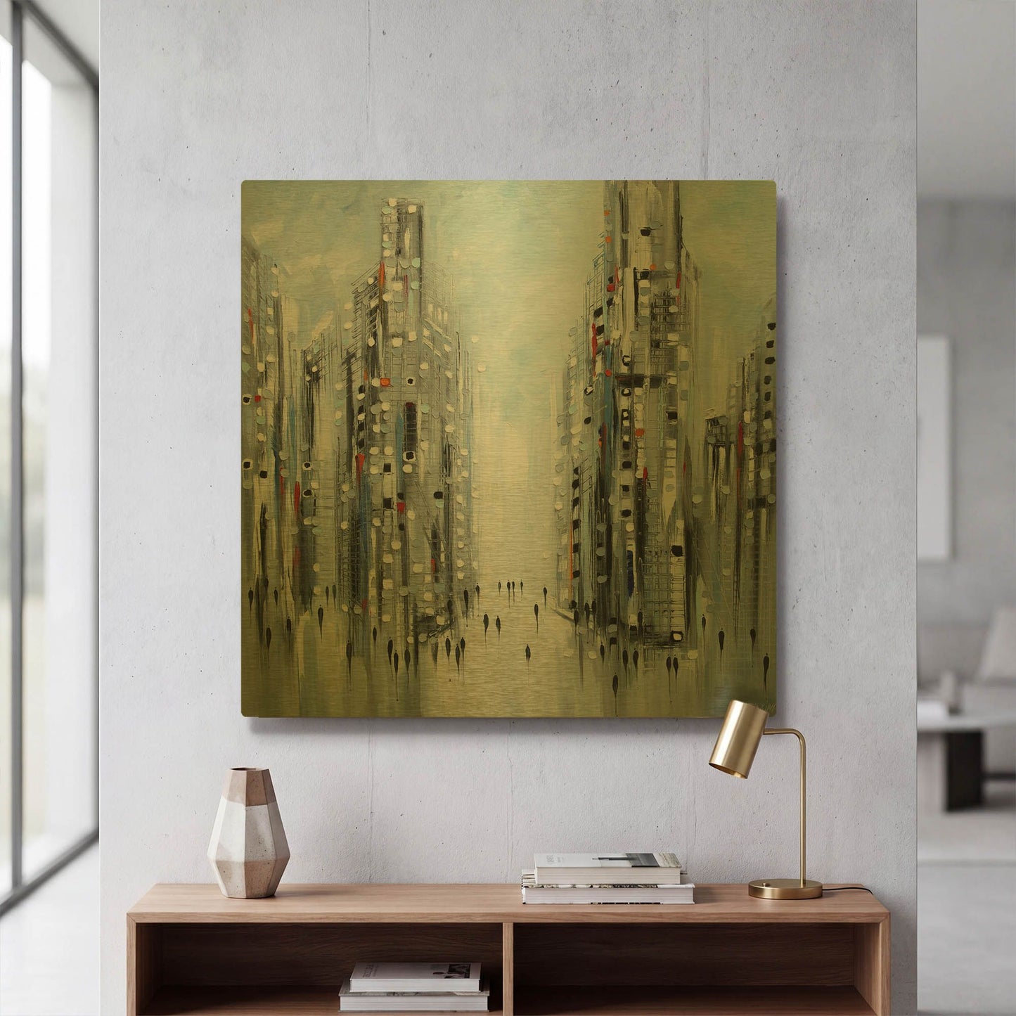 'Jam City' By Ekaterina Ermilkina Gold Metal Wall Art