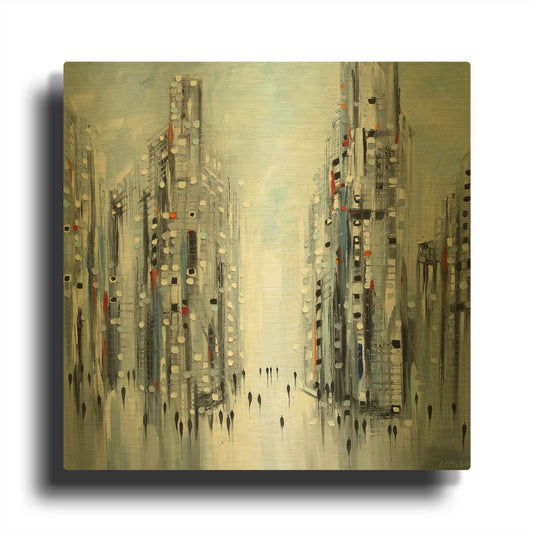 'Jam City' By Ekaterina Ermilkina Gold Metal Wall Art