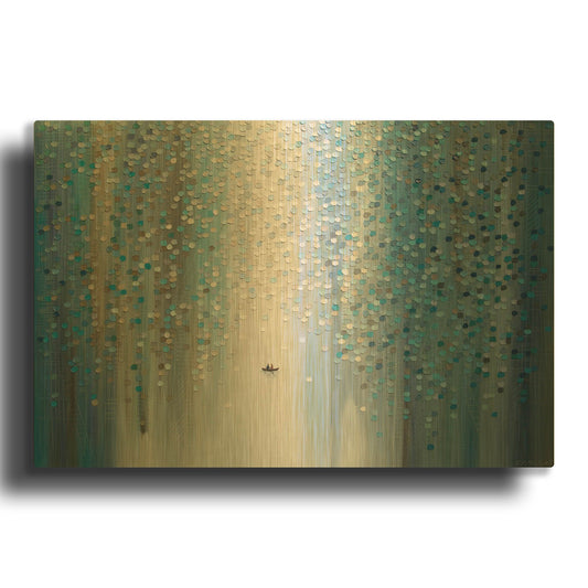 'Lovers' By Ekaterina Ermilkina Gold Metal Wall Art