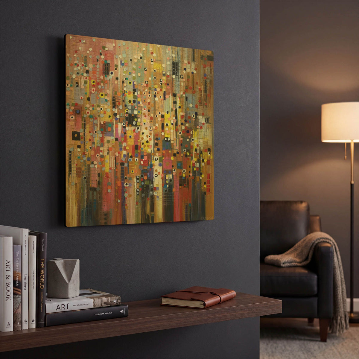 'Nocturne' By Ekaterina Ermilkina Gold Metal Wall Art