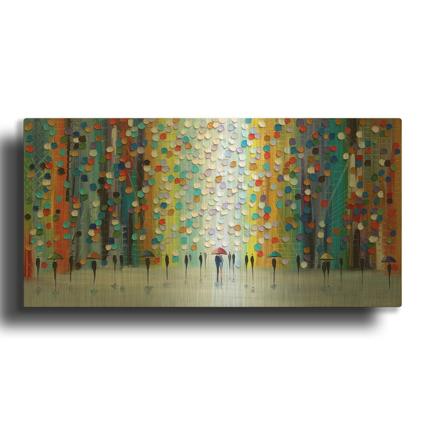 'Rainy Fantasy' By Ekaterina Ermilkina Gold Metal Wall Art