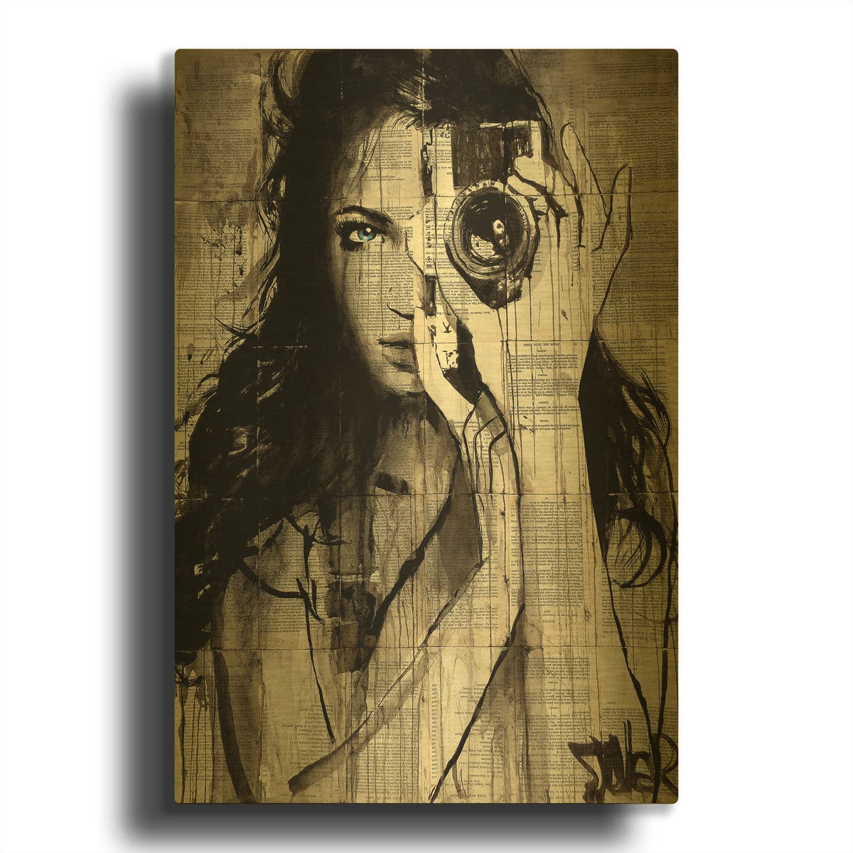 'Long Shot' By Loui Jover Gold Metal Wall Art
