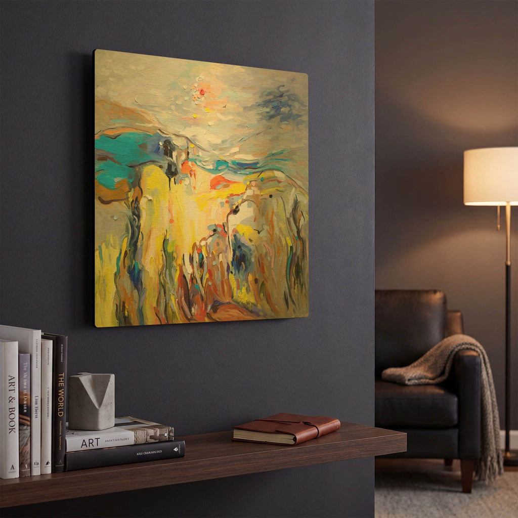 'Seascape' By Ekaterina Ermilkina Gold Metal Wall Art