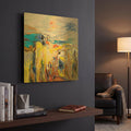 'Seascape' By Ekaterina Ermilkina Gold Metal Wall Art