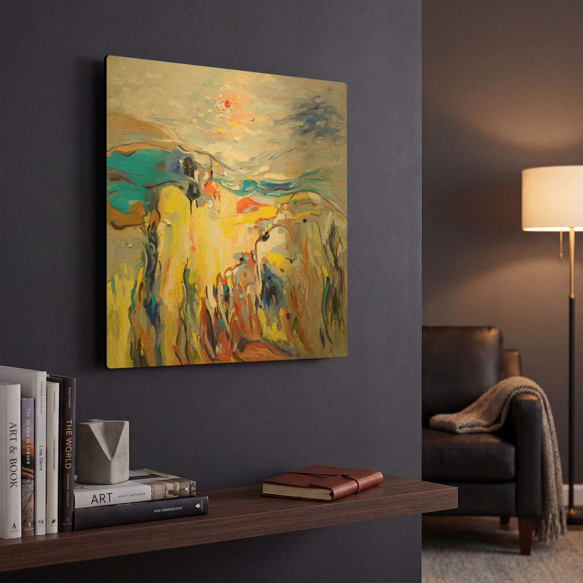 'Seascape' By Ekaterina Ermilkina Gold Metal Wall Art
