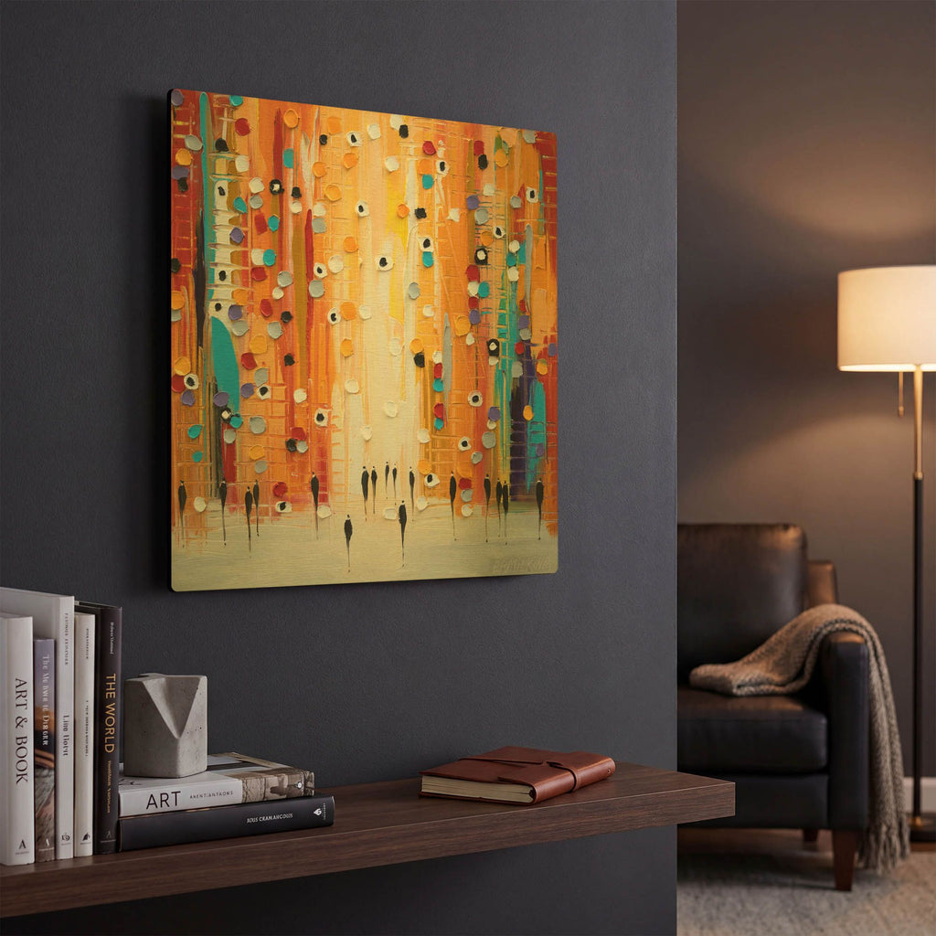 'Sunset Mood' By Ekaterina Ermilkina Gold Metal Wall Art