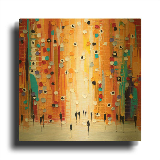 'Sunset Mood' By Ekaterina Ermilkina Gold Metal Wall Art