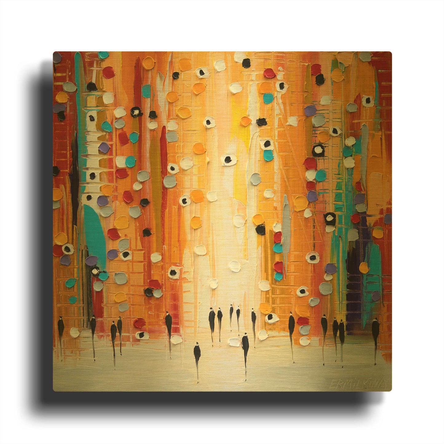 'Sunset Mood' By Ekaterina Ermilkina Gold Metal Wall Art