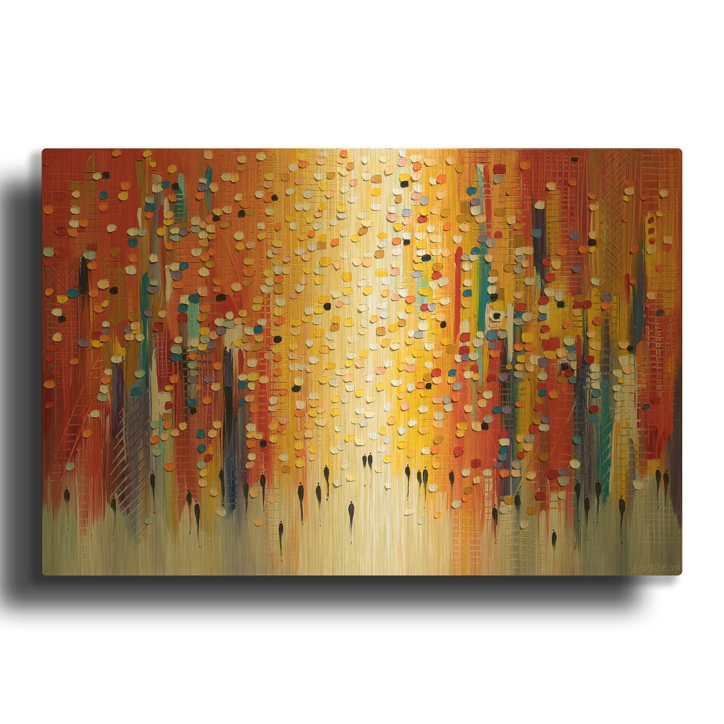 'Sunset Sky' By Ekaterina Ermilkina Gold Metal Wall Art