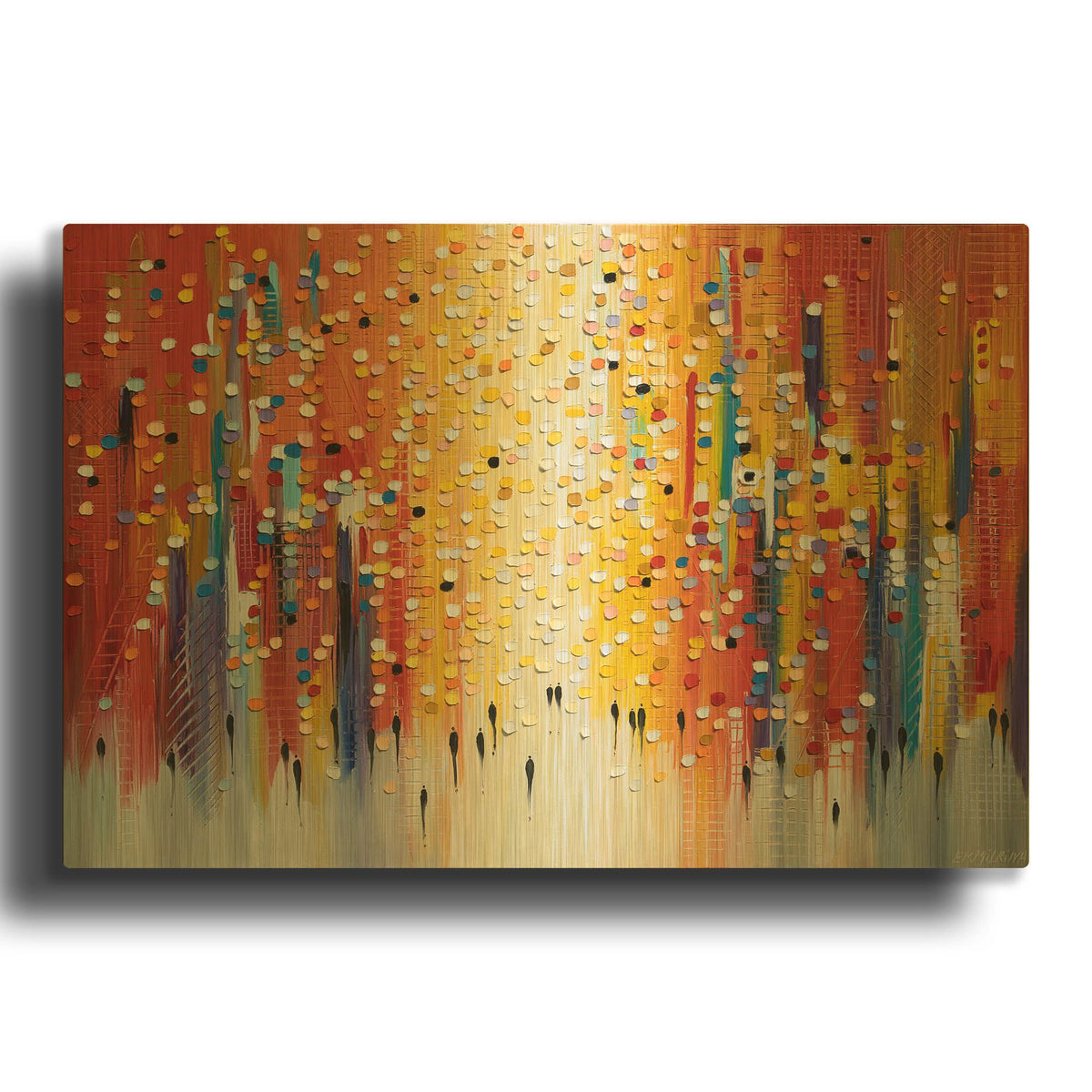 'Sunset Sky' By Ekaterina Ermilkina Gold Metal Wall Art