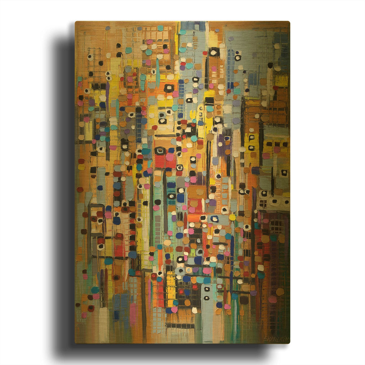 'Wonderful Moments' By Ekaterina Ermilkina Gold Metal Wall Art