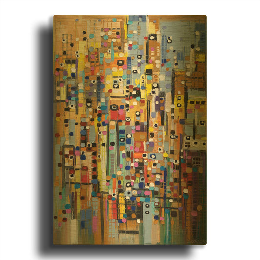 'Wonderful Moments' By Ekaterina Ermilkina Gold Metal Wall Art