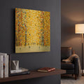 'Yellow Sunset' By Ekaterina Ermilkina Gold Metal Wall Art