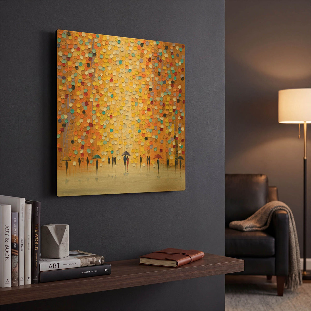 'Yesterday' By Ekaterina Ermilkina Gold Metal Wall Art