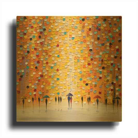 'Yesterday' By Ekaterina Ermilkina Gold Metal Wall Art