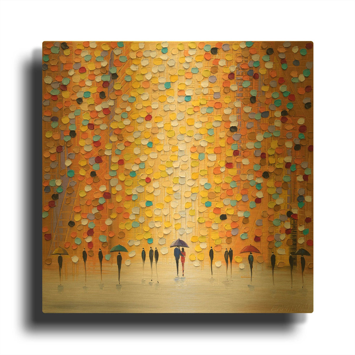 'Yesterday' By Ekaterina Ermilkina Gold Metal Wall Art