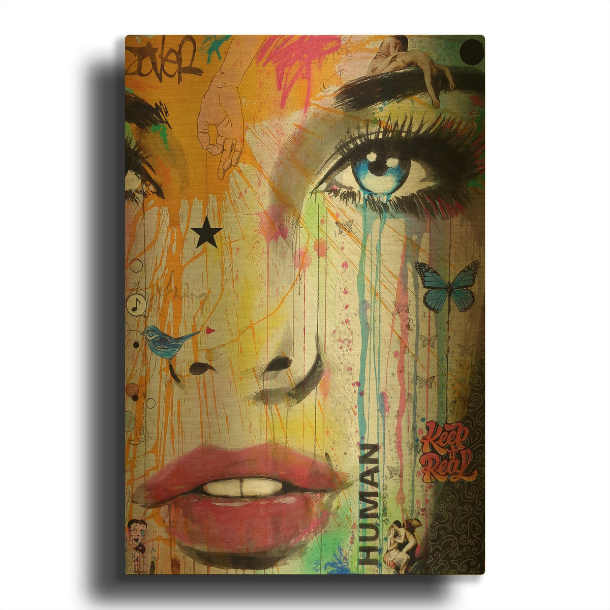 'Reality' By Loui Jover Gold Metal Wall Art