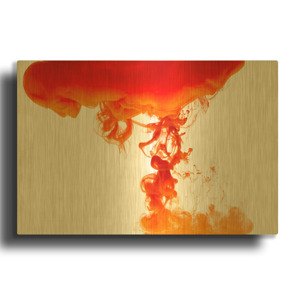 'Nuclear Explosion' By Luxe Gold Metal Wall Art