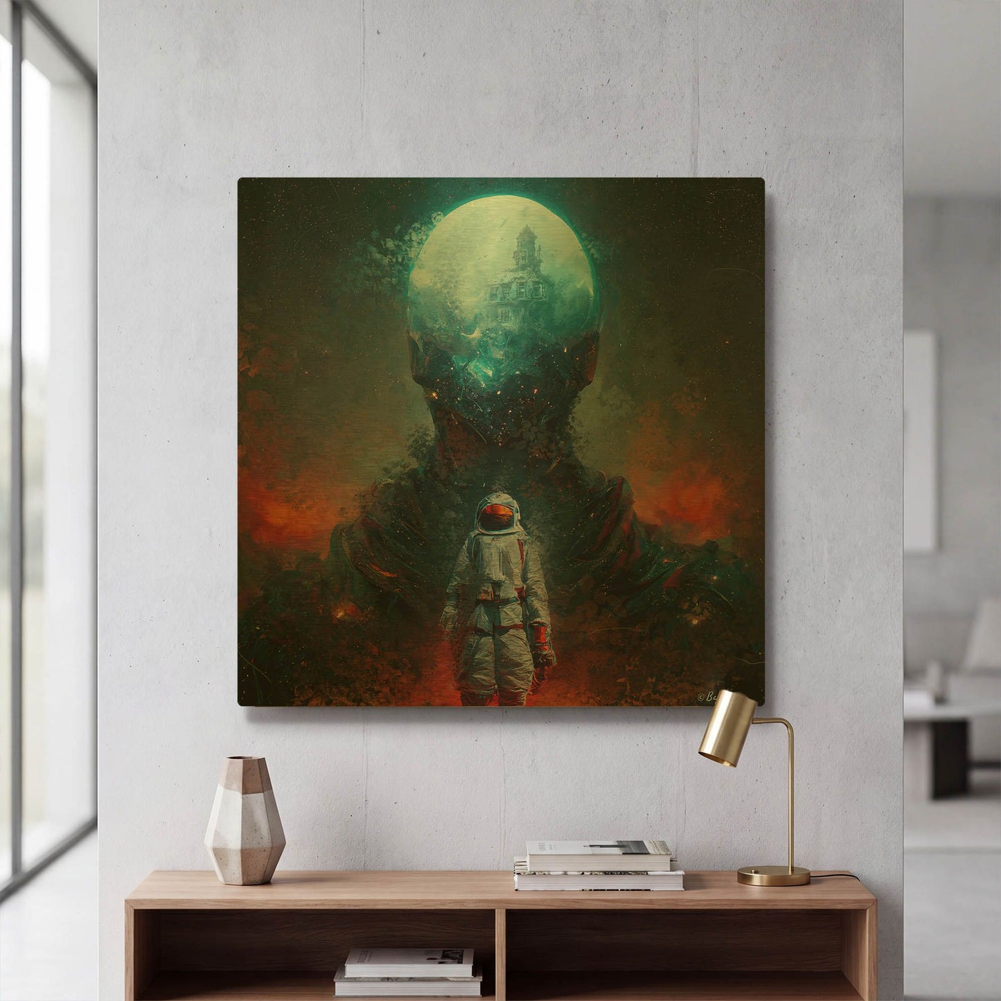 'Escape and Start a New Journey' By Ben Heine Gold Metal Wall Art