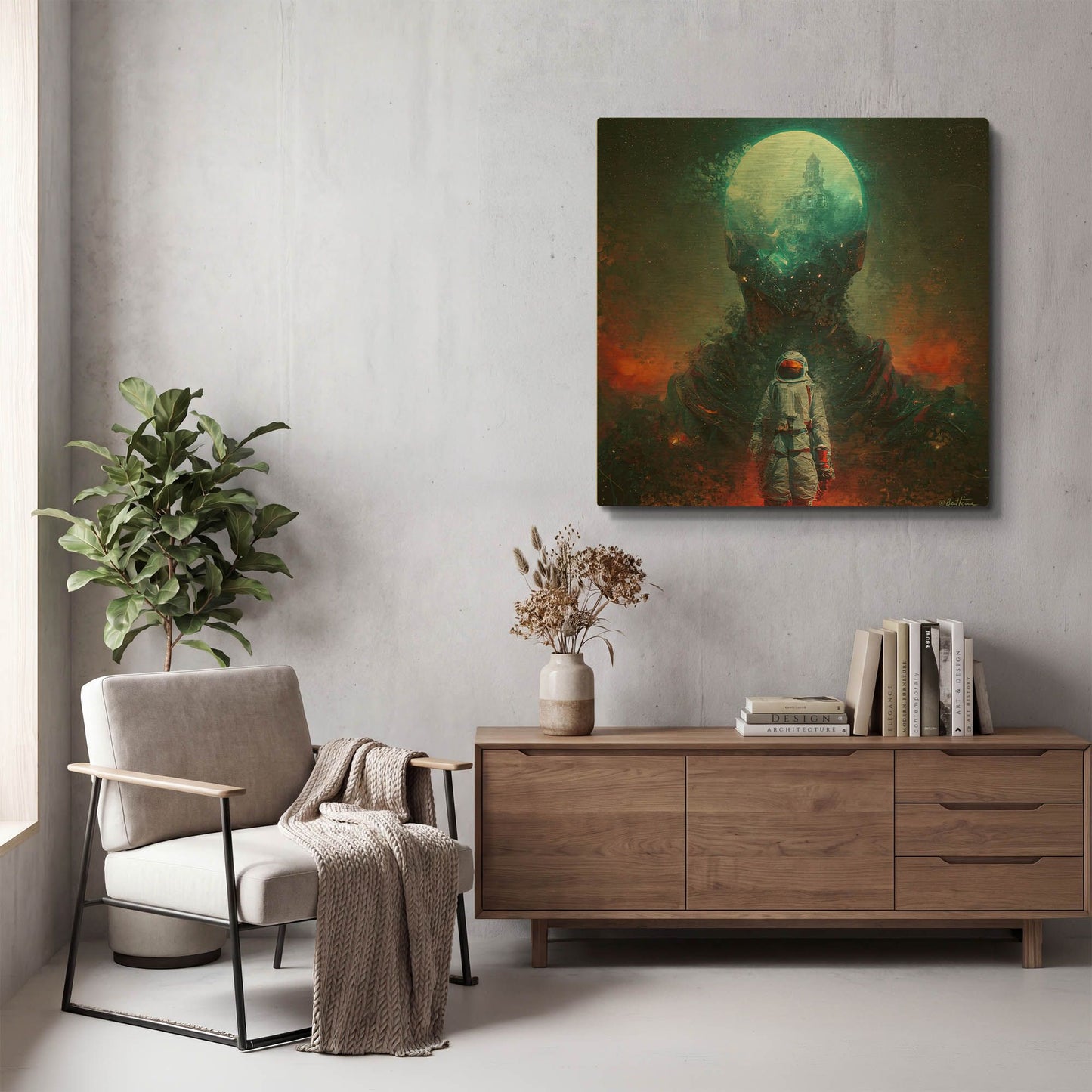 'Escape and Start a New Journey' By Ben Heine Gold Metal Wall Art