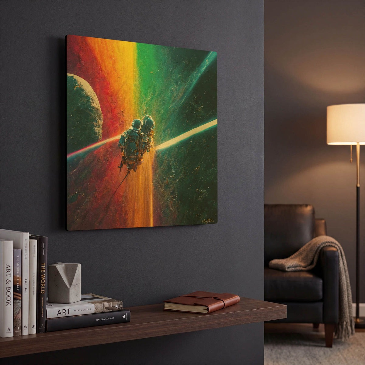 'Multi Rainbow' By Ben Heine Gold Metal Wall Art