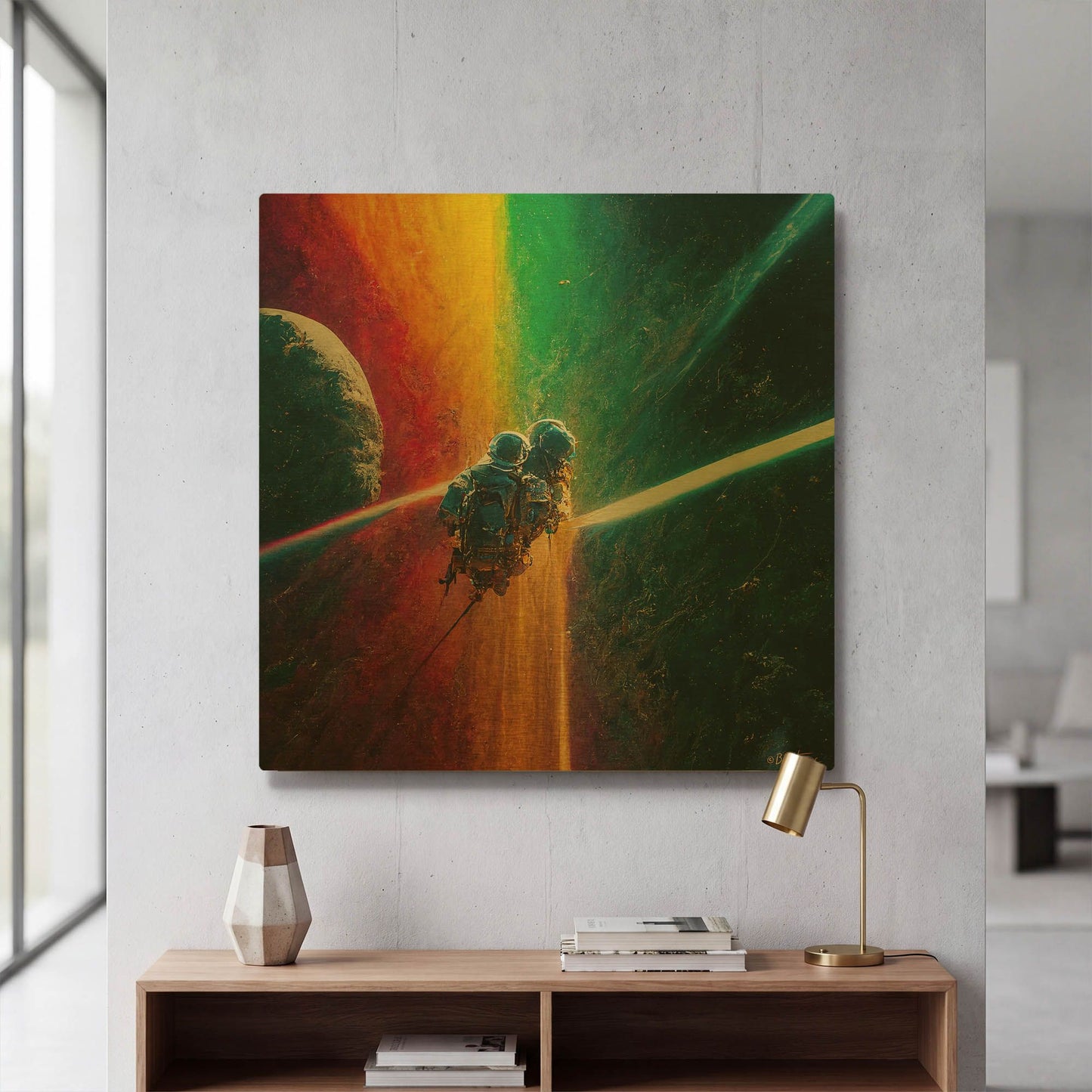 'Multi Rainbow' By Ben Heine Gold Metal Wall Art