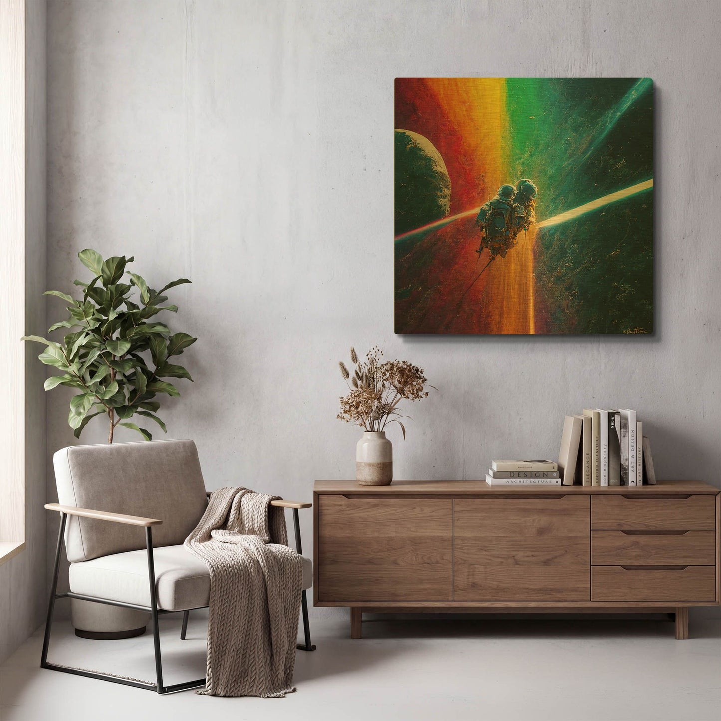 'Multi Rainbow' By Ben Heine Gold Metal Wall Art