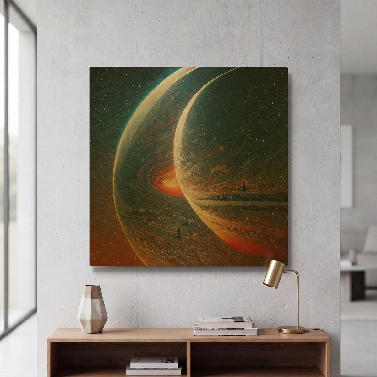 'We Are Different and The Same' By Ben Heine Gold Metal Wall Art