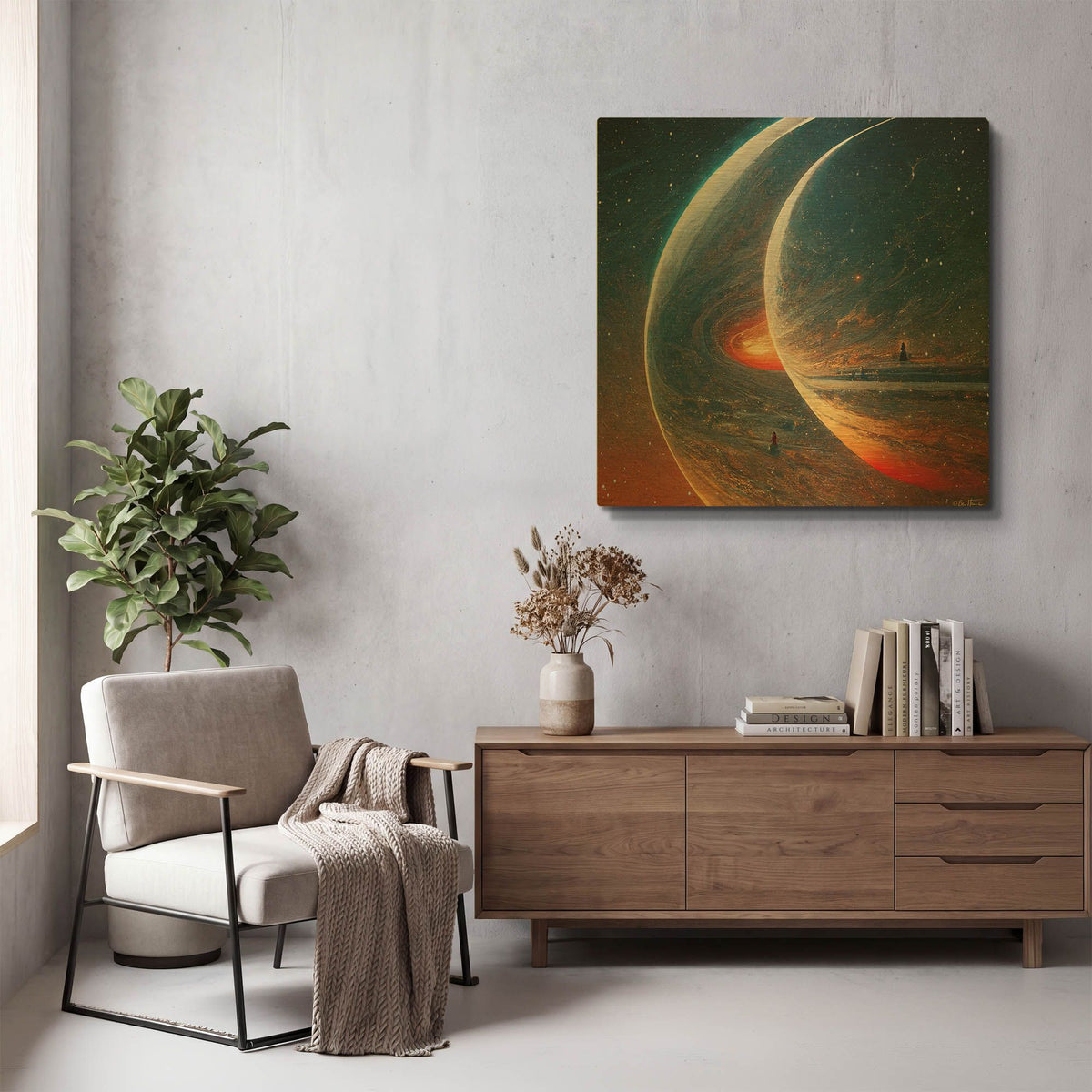 'We Are Different and The Same' By Ben Heine Gold Metal Wall Art