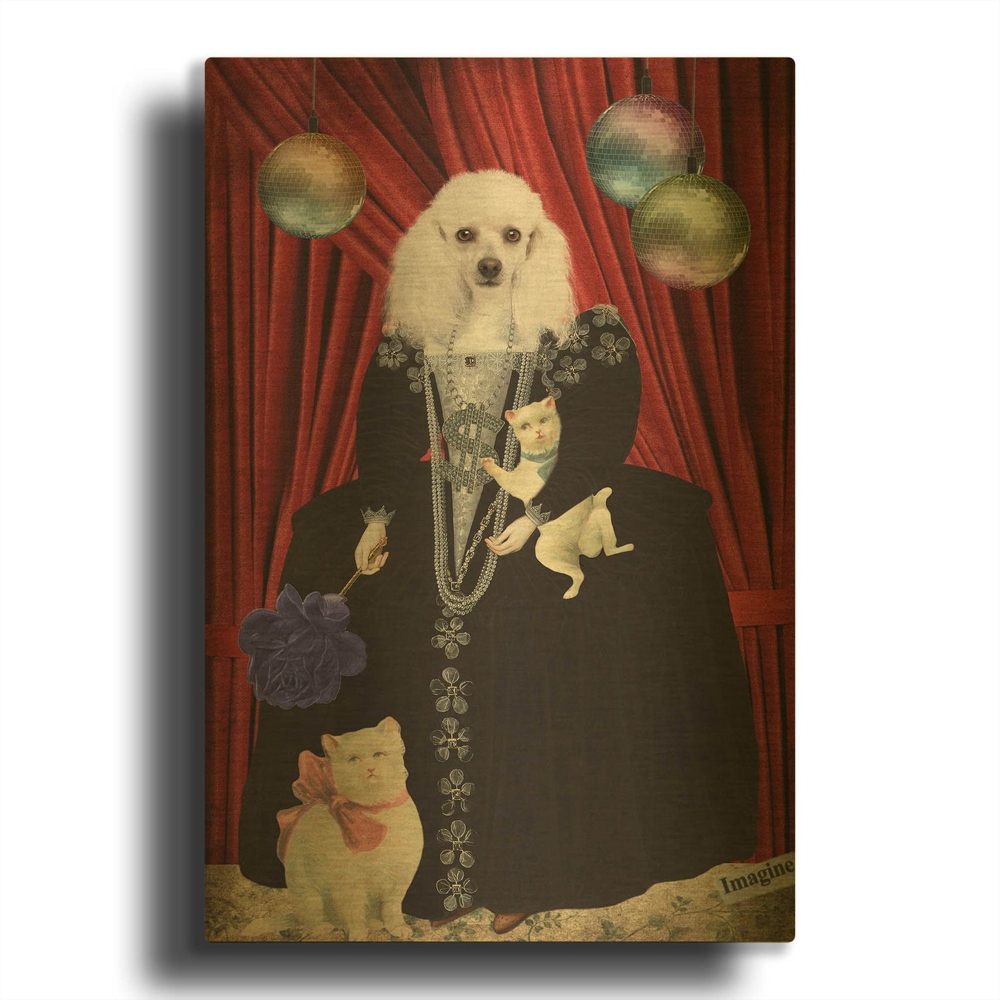 'Jezebel' By Elo Marc Gold Metal Wall Art