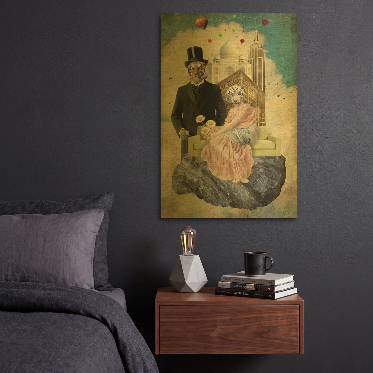 'The Eyes Of The Tiger' By Elo Marc Gold Metal Wall Art