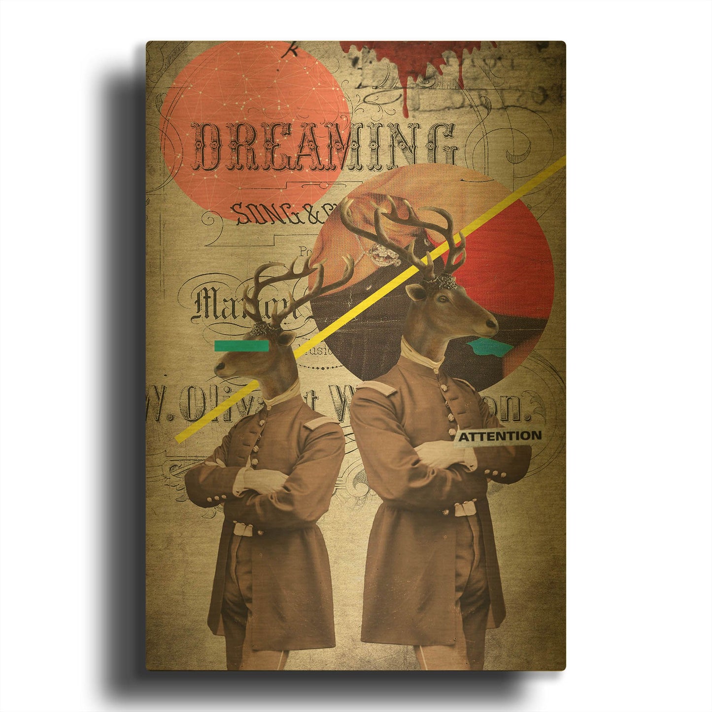 'The Guardians' By Elo Marc Gold Metal Wall Art