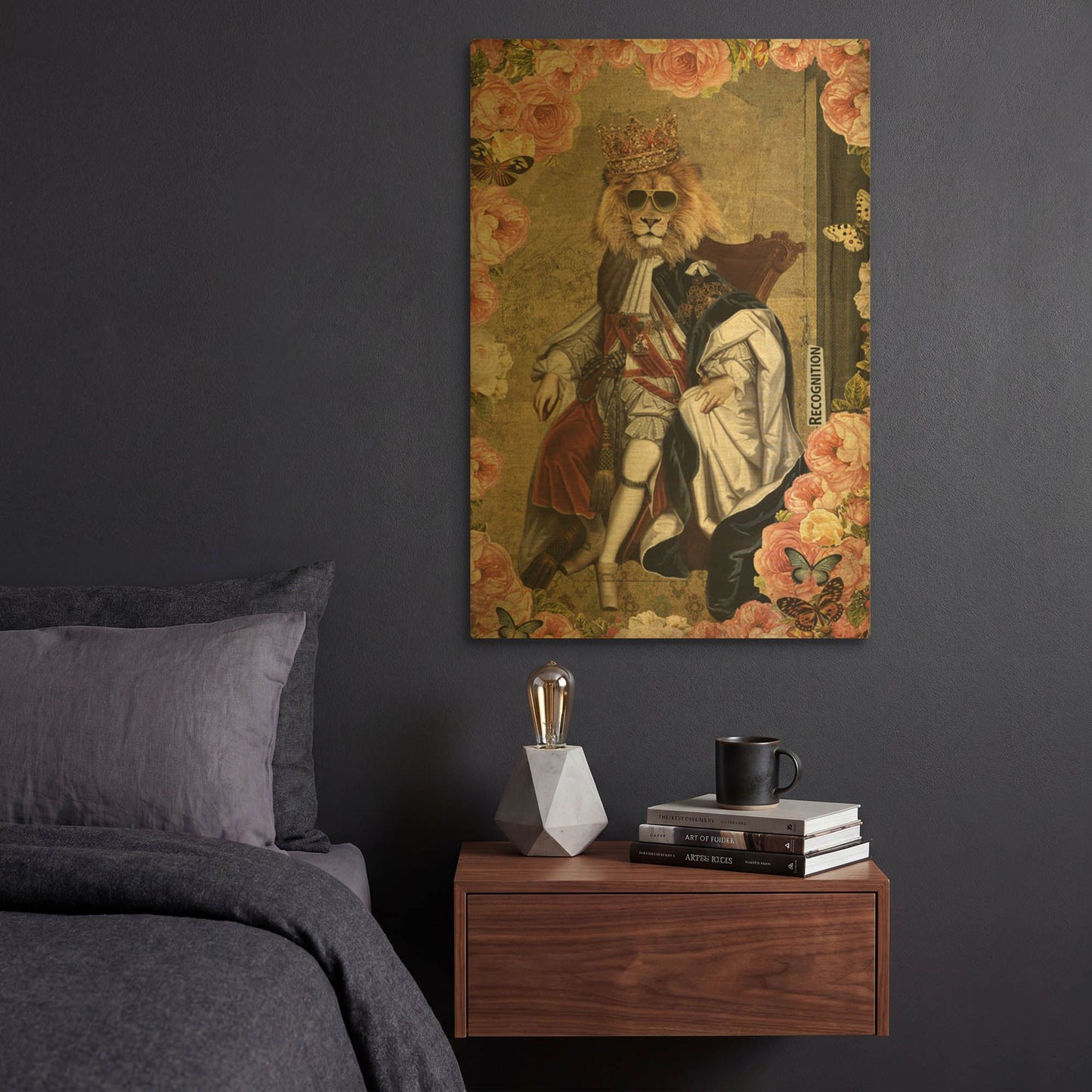'The King' By Elo Marc Gold Metal Wall Art