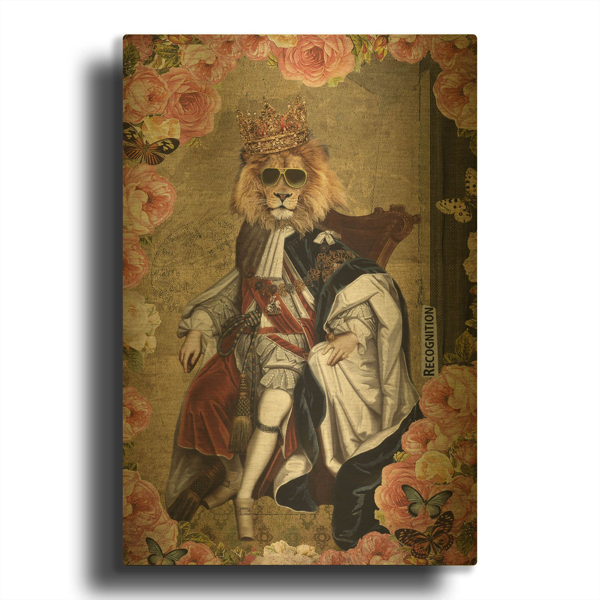 'The King' By Elo Marc Gold Metal Wall Art